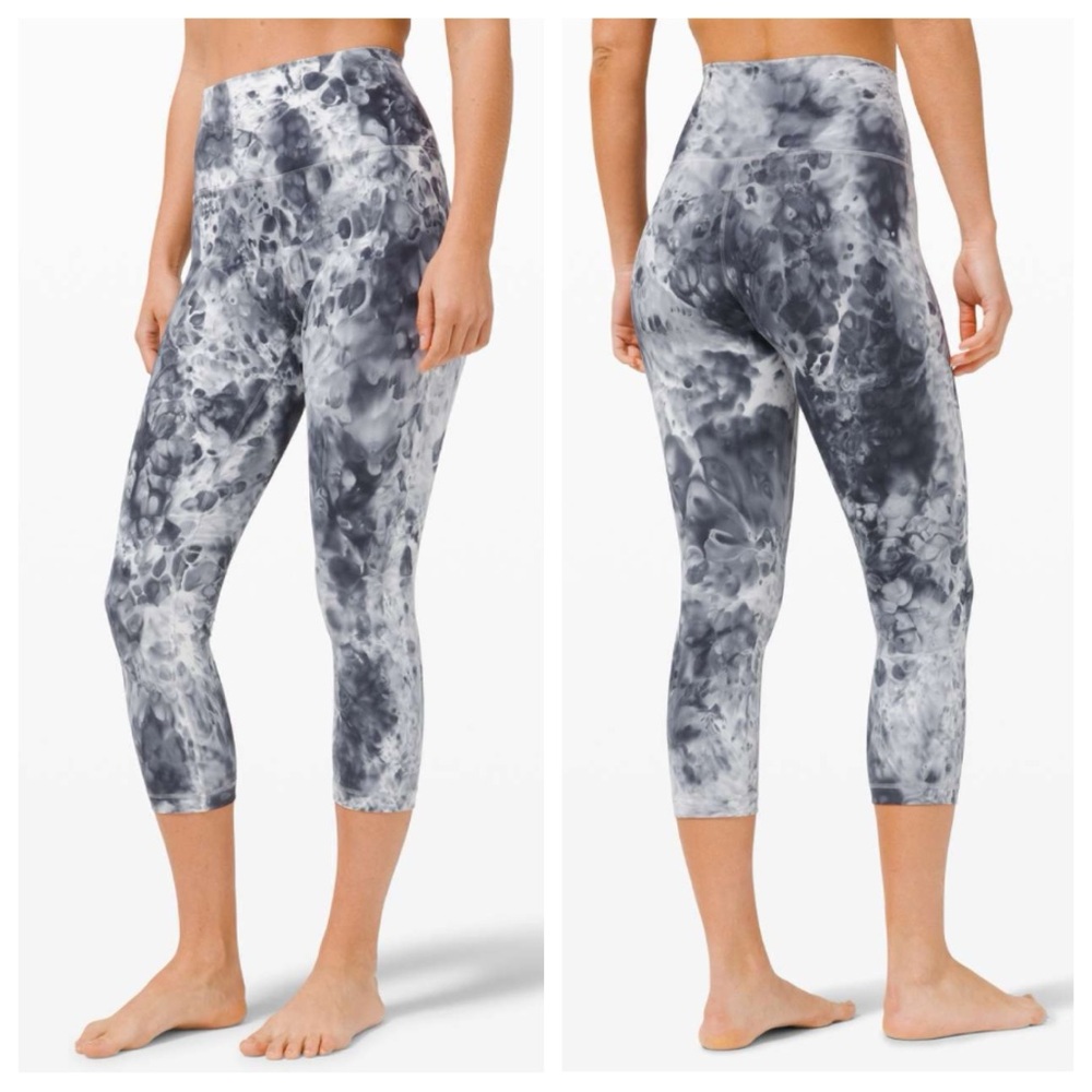 Lululemon Wunder Under High-Rise Crop 21” Leggings Marble Dye Classic Size 6